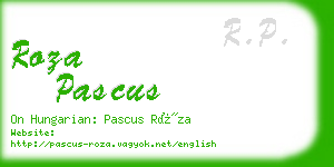 roza pascus business card